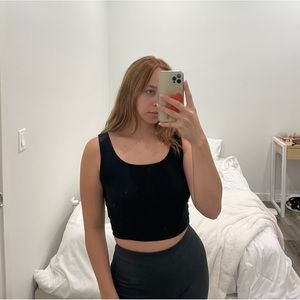 Cute black crop top